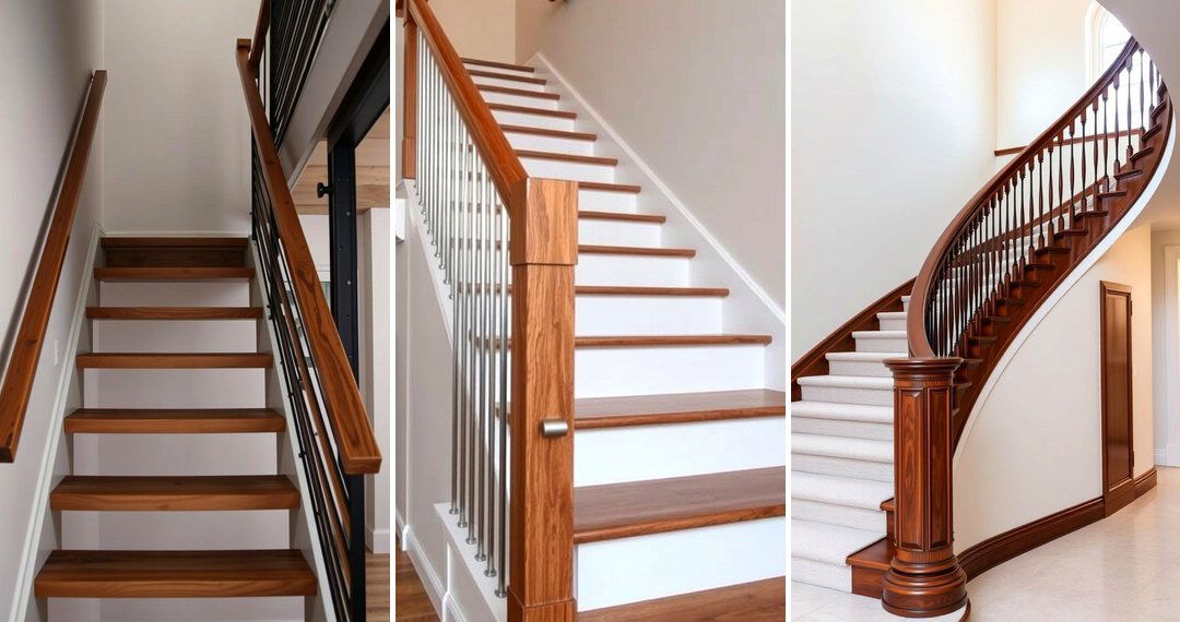 24 Wood Stair Railing Ideas for Modern Home Elegance