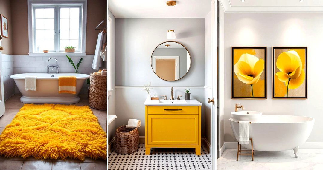 24 Bright & Inviting Yellow Bathroom Design Ideas for 2024