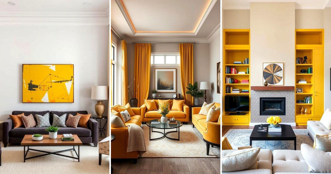 24 Yellow Living Room Ideas for a Vibrant & Cozy Space