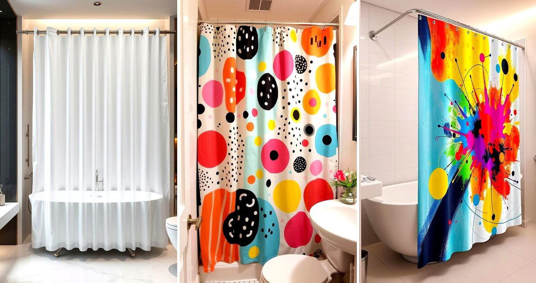 24 bathroom curtain ideas
