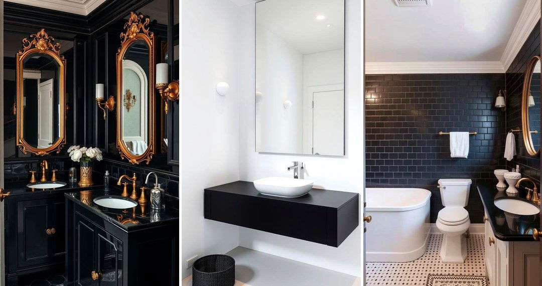 24 Black Countertop Bathroom Ideas for Modern Edge