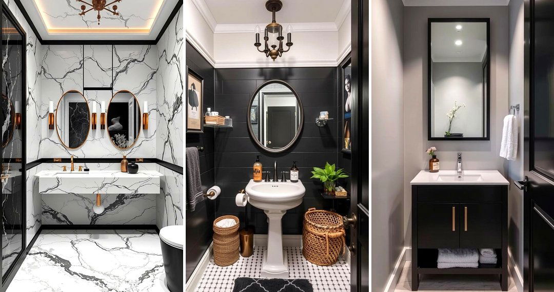24 Black Powder Room Ideas: Stylish & Modern Inspirations