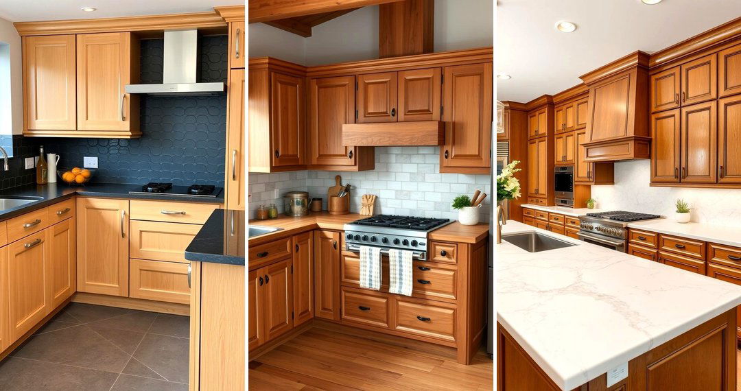 24 Countertop Colors That Perfectly Complement Oak Cabinets