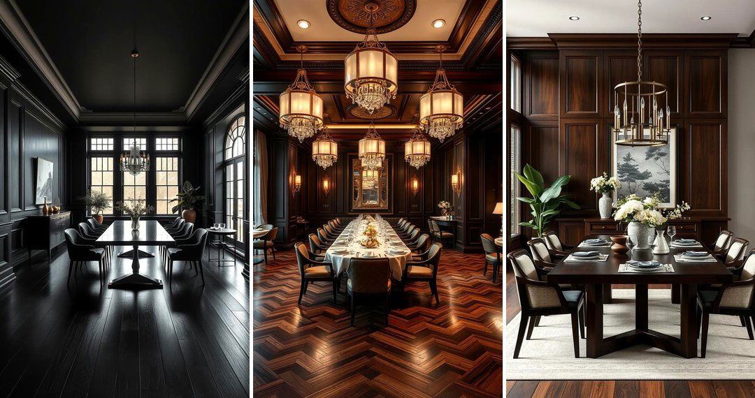 24 Dark Wood Floor Dining Room Ideas for Timeless Elegance