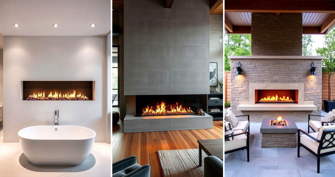 24 Linear Fireplace Ideas: Sleek & Modern Heating Solutions