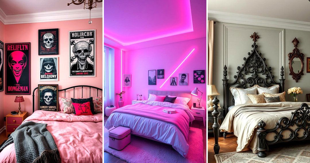 24 Pastel Goth Bedroom Ideas for Edgy Yet Soft Aesthetics
