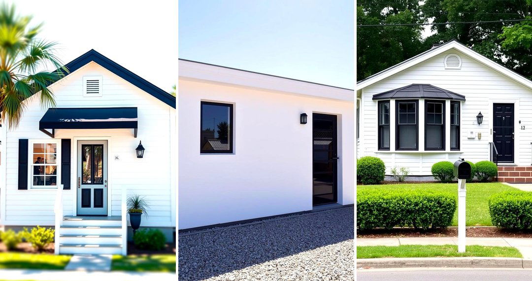 24 Single-Story White House Black Trim Exterior Ideas