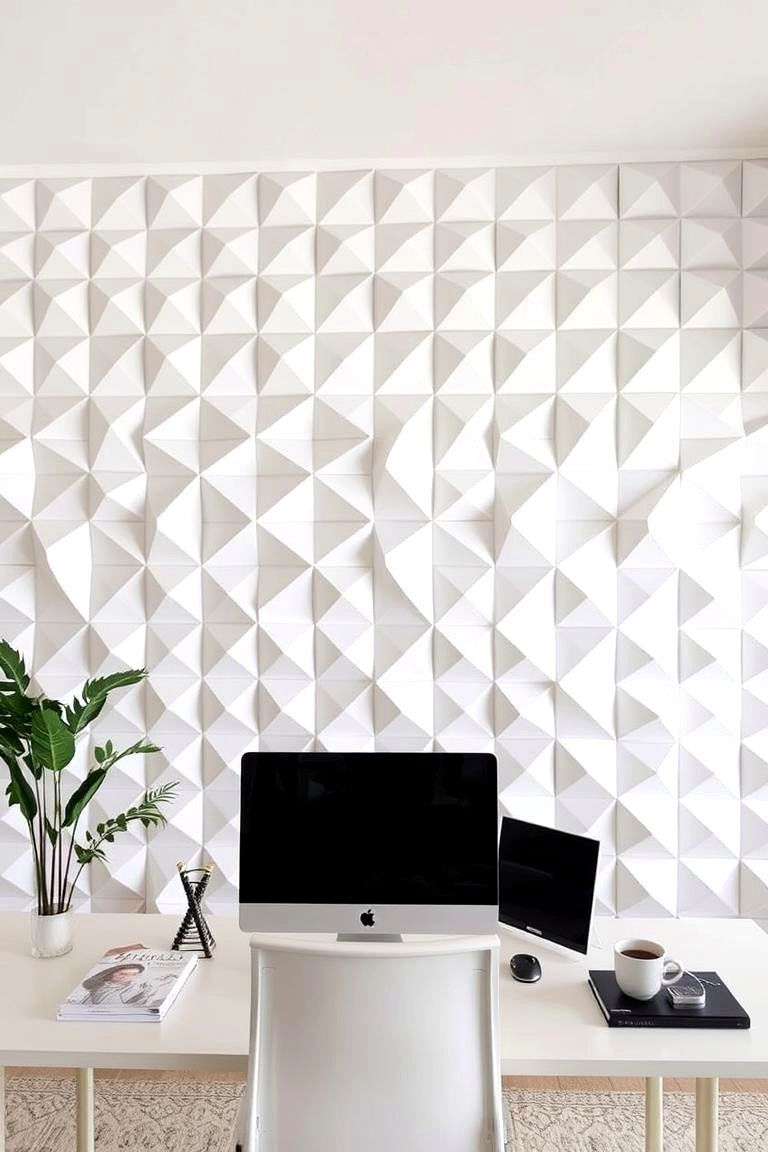 3D Geometric Panels - 24 Geometric Accent Wall Ideas