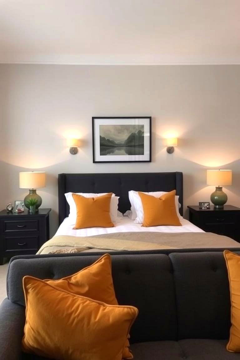 A Balance of Light and Dark Shades - 24 Yellow and Grey Bedroom Ideas