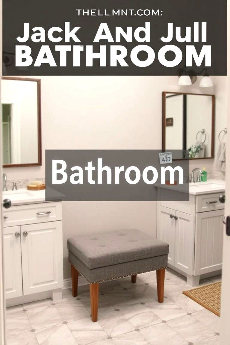 A Bold Accent Wall - 24 Jack and Jill Bathroom Ideas
