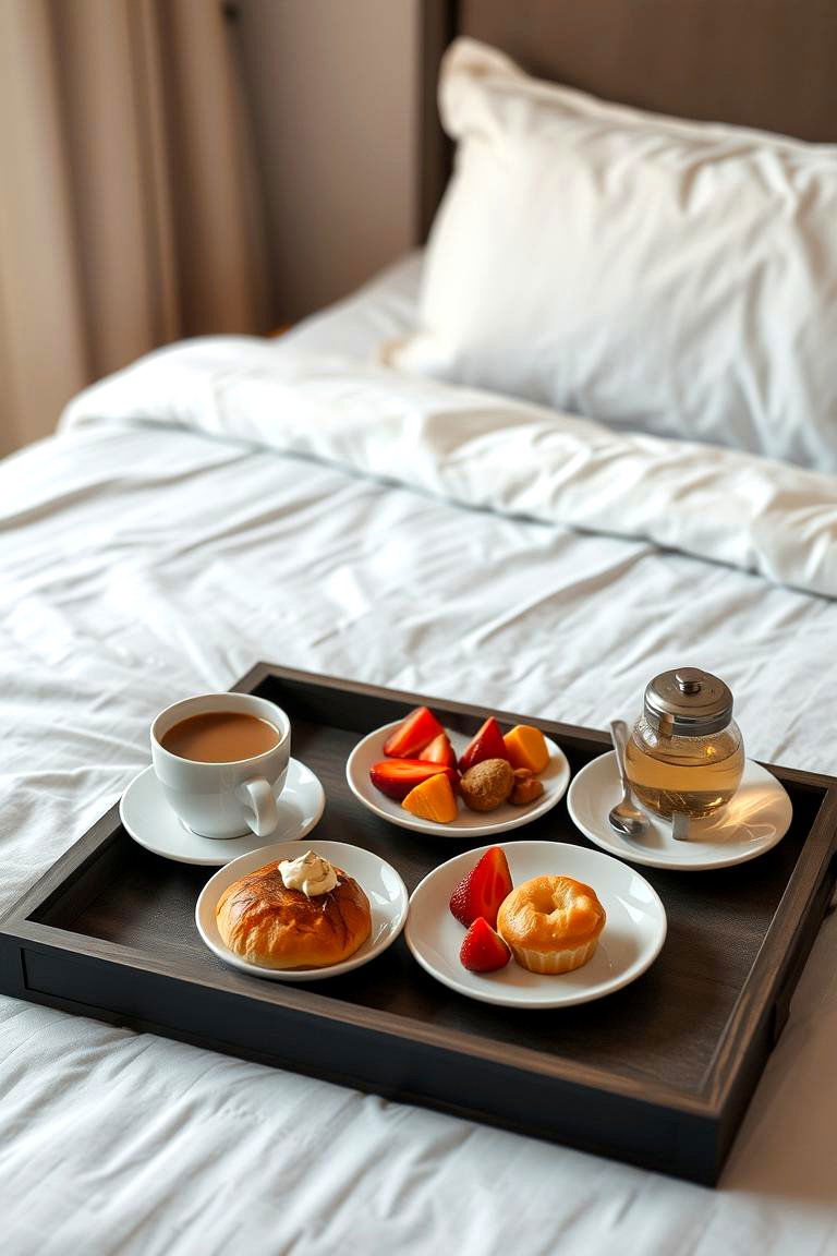 A Breakfast Tray for Morning Romance - 24 romantic bedroom ideas