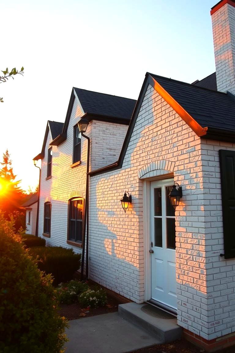 A Brief Look at the Historical Context of the Style - 24 White Brick House With Black Trim