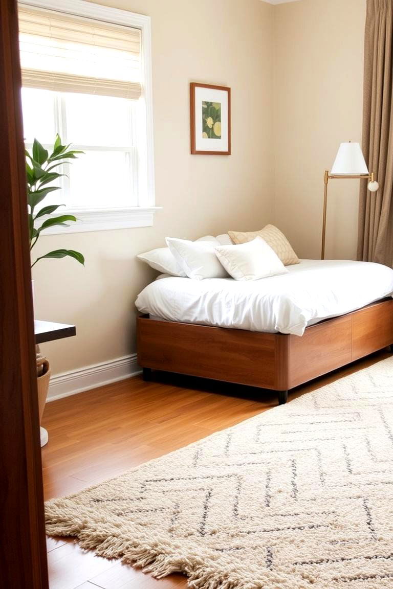 A Comfortable Rug for Added Warmth - 24 Office Guest Room Ideas