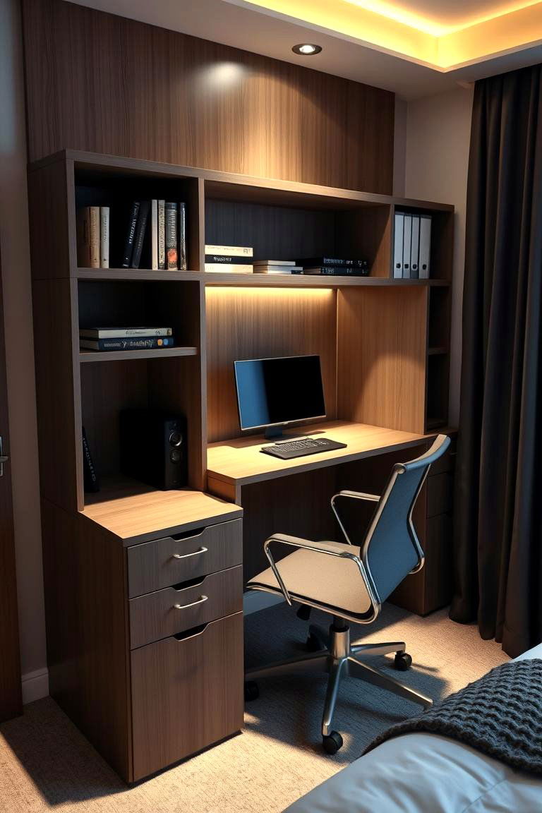 A Corner Desk for Work or Study - 24 Bedroom Corner Ideas