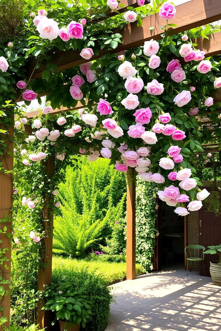 A Cottage Garden with a Pergola - 24 Cottage Garden Ideas