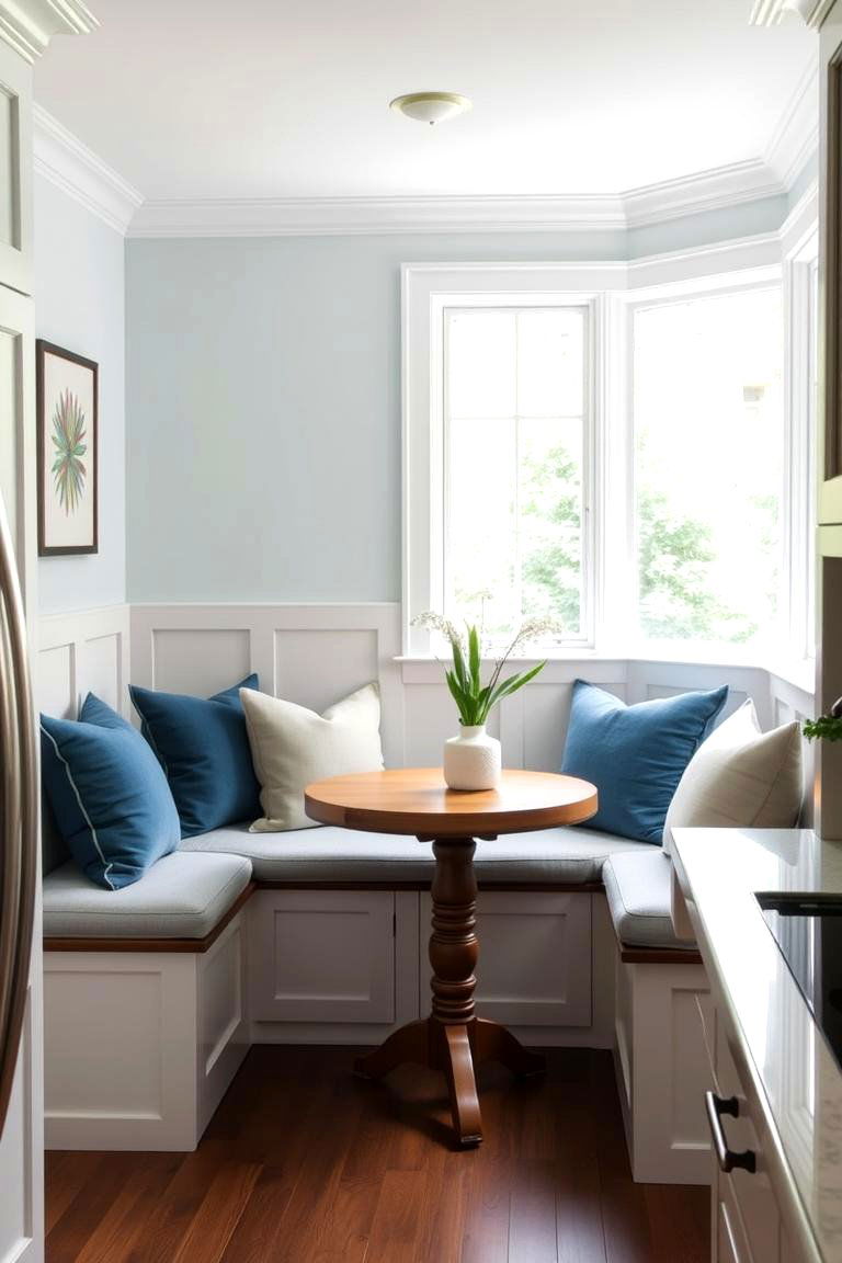 A Cozy Breakfast Nook in the Angle - 24 l shaped kitchen ideas