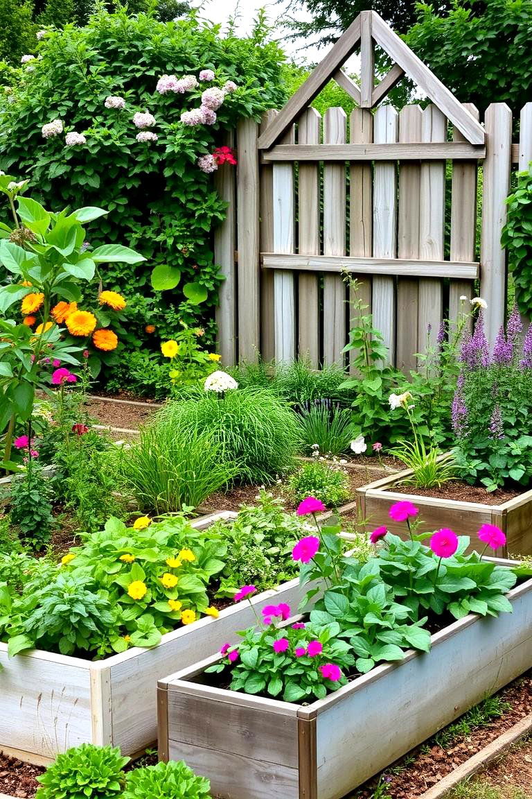 A Cozy Cottage Garden with Raised Beds - 24 Cottage Garden Ideas