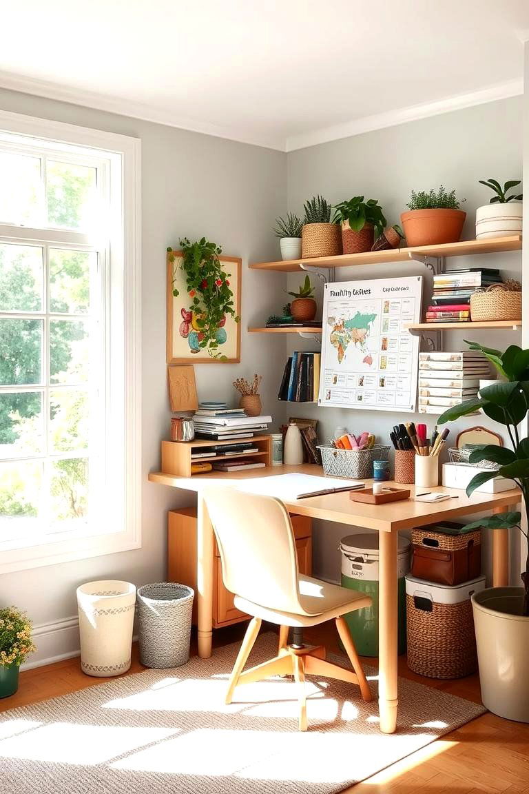 A Craft Corner - 24 Small Sunroom Ideas