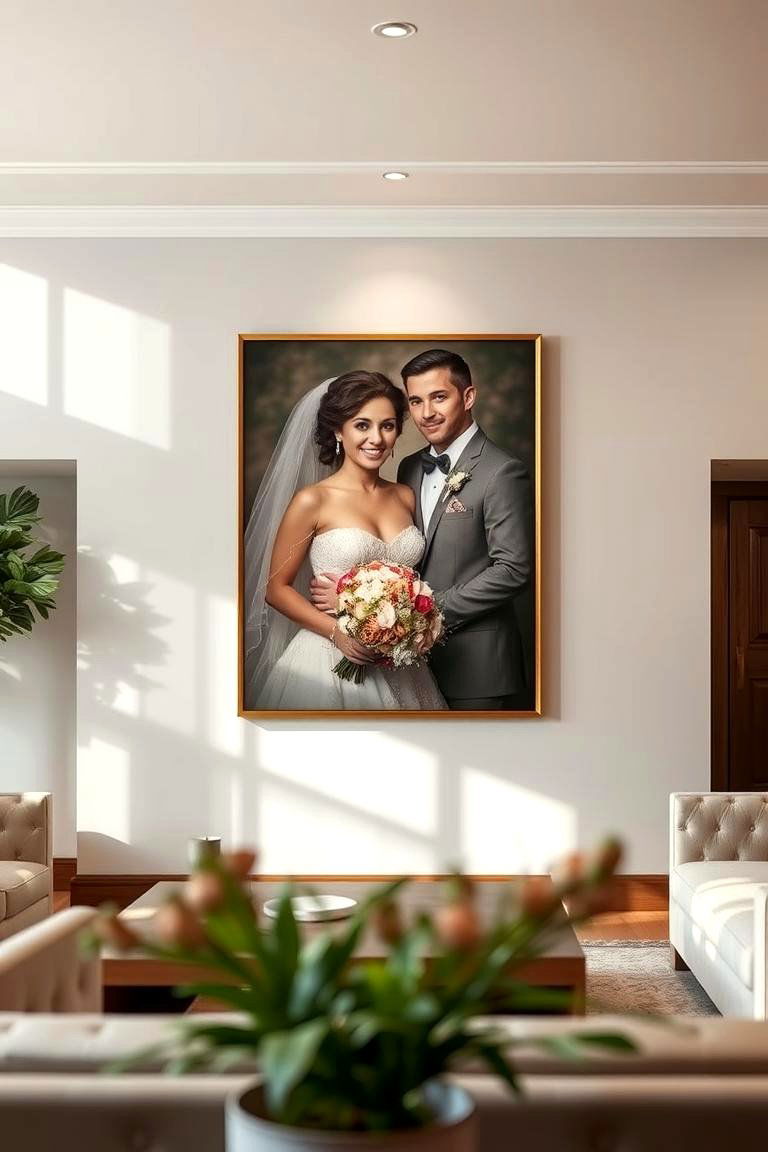 A Custom Piece of Art - 24 First Wedding Anniversary Gift Ideas