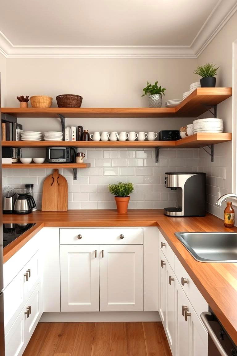 A Dedicated Coffee Bar Area - 24 l shaped kitchen ideas