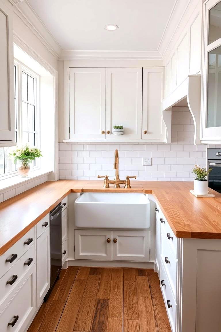 A Farmhouse Sink for Classic Appeal - 24 l shaped kitchen ideas