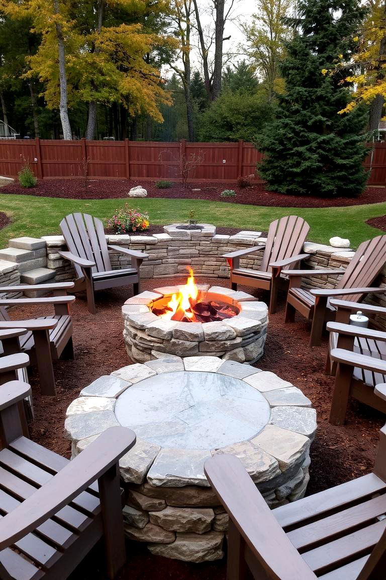 A Fire Pit for Warm Gatherings - 24 Farmhouse Patio Ideas
