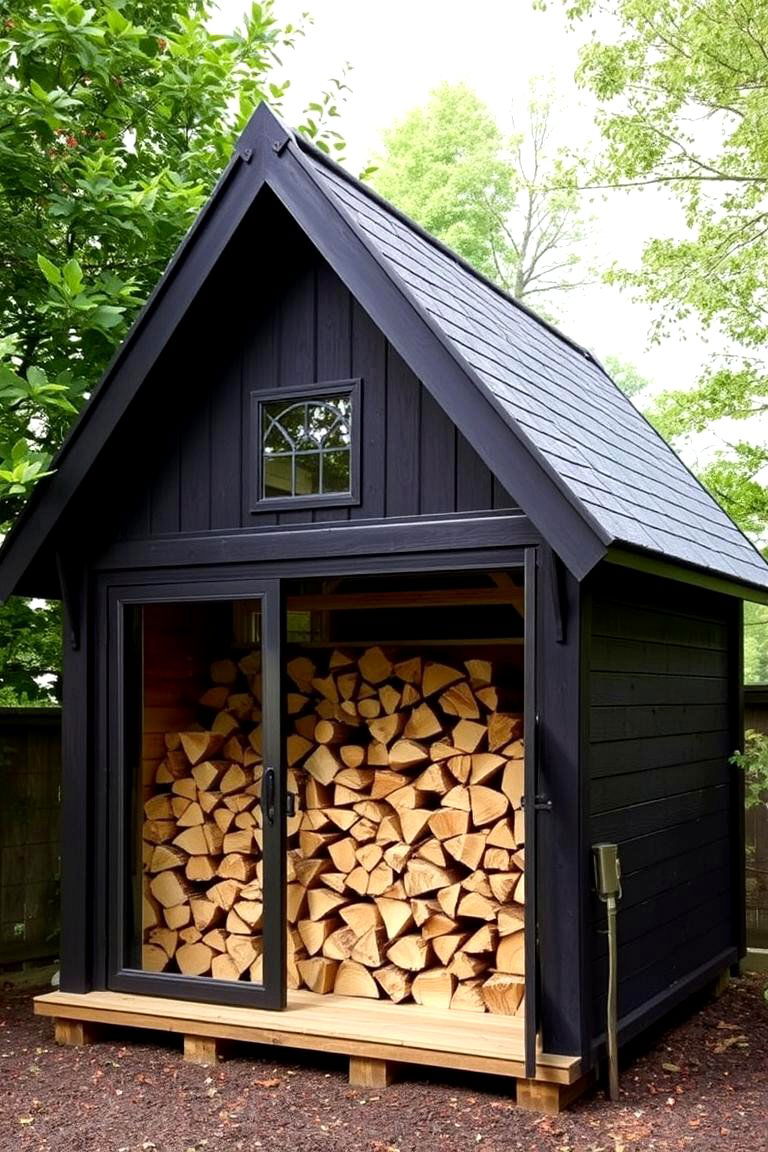 A Frame Wood Shed for Style and Function - 24 wood shed ideas
