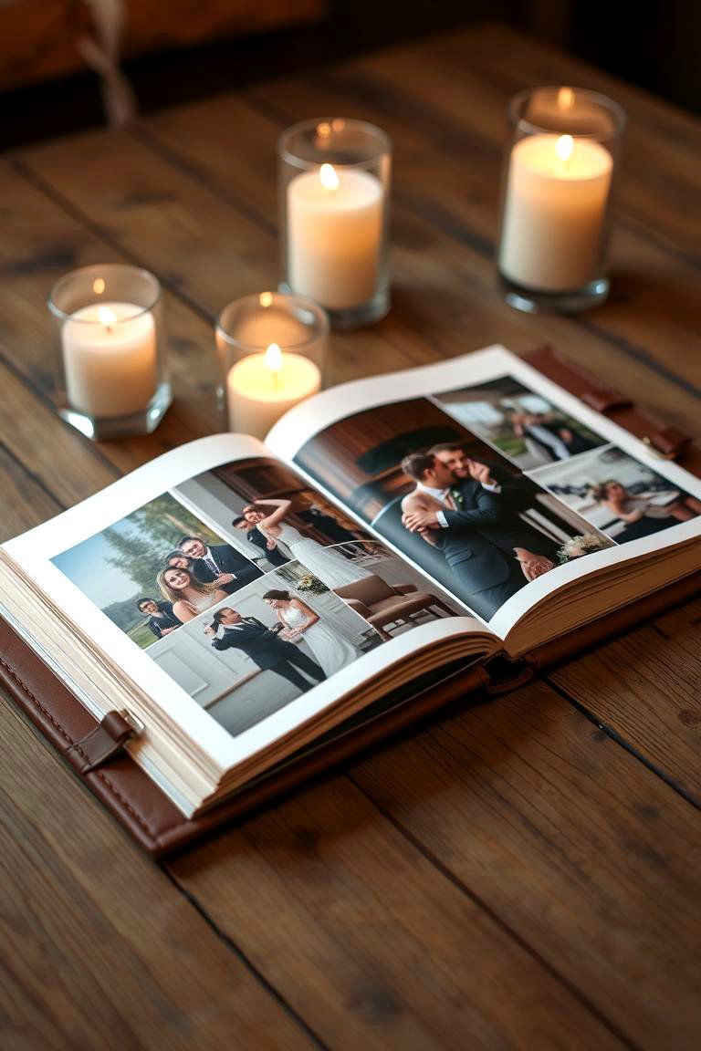 A Handcrafted Photo Album - 24 First Wedding Anniversary Gift Ideas