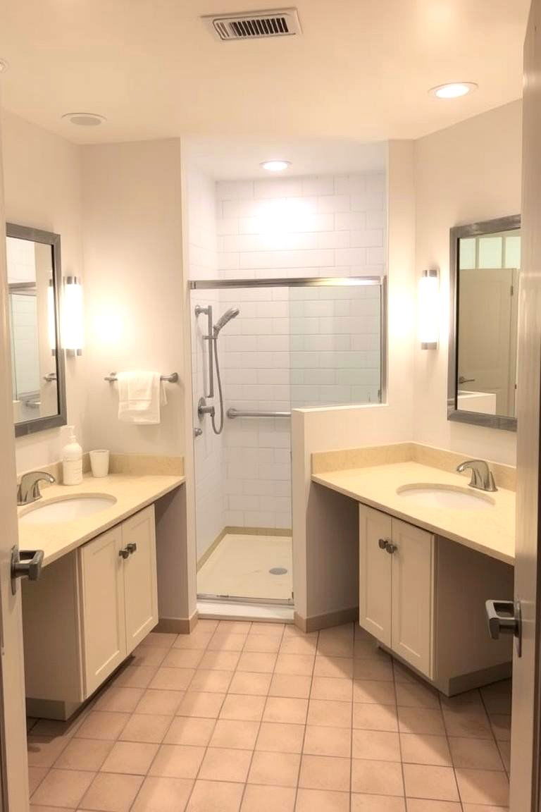 A Harmonious Color Palette - 24 Jack and Jill Bathroom Ideas