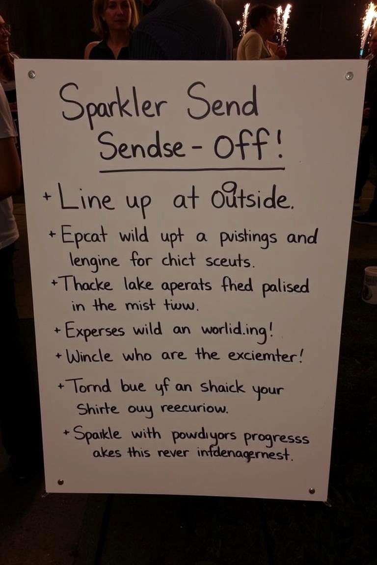 A Magical Farewell Sparkler Send Off Sign - 24 Wedding Sign Ideas