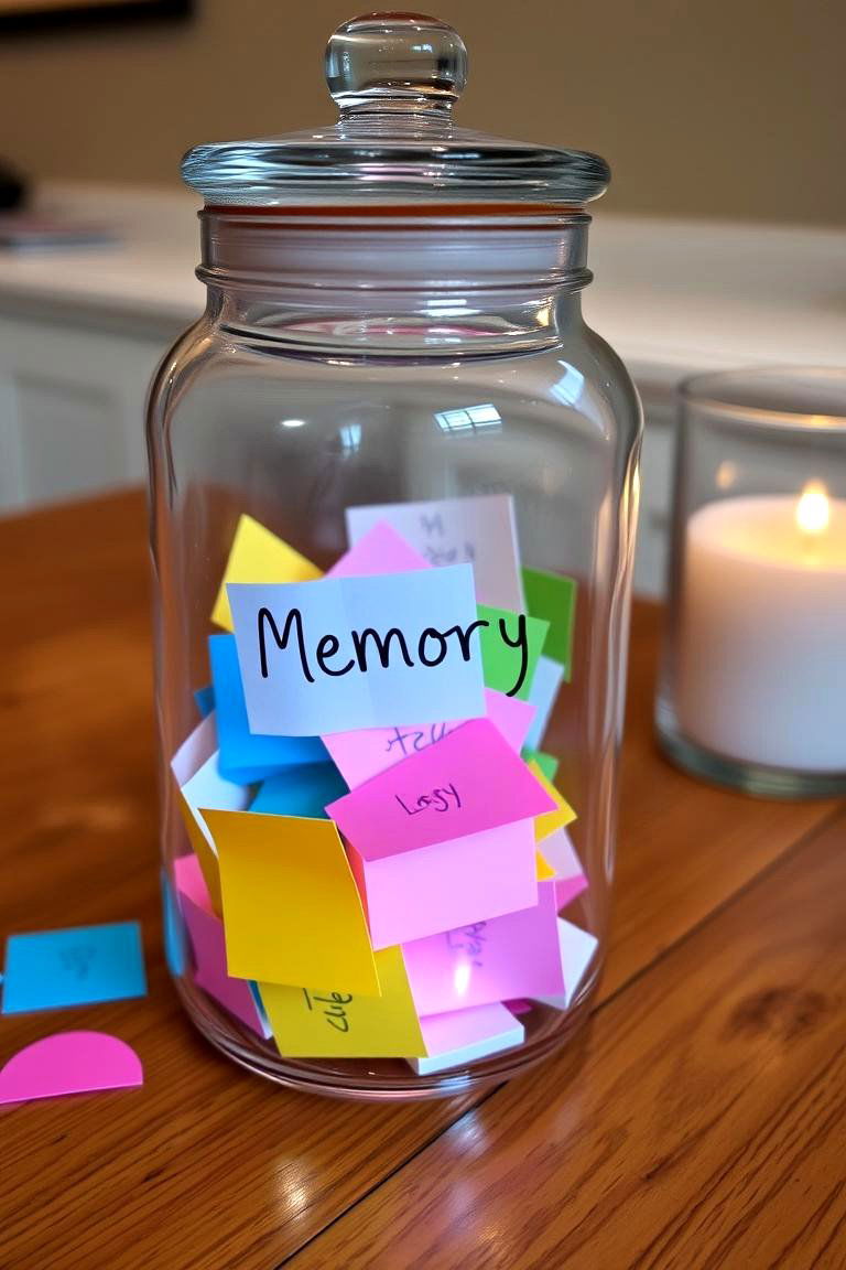 A Memory Jar - 24 First Wedding Anniversary Gift Ideas