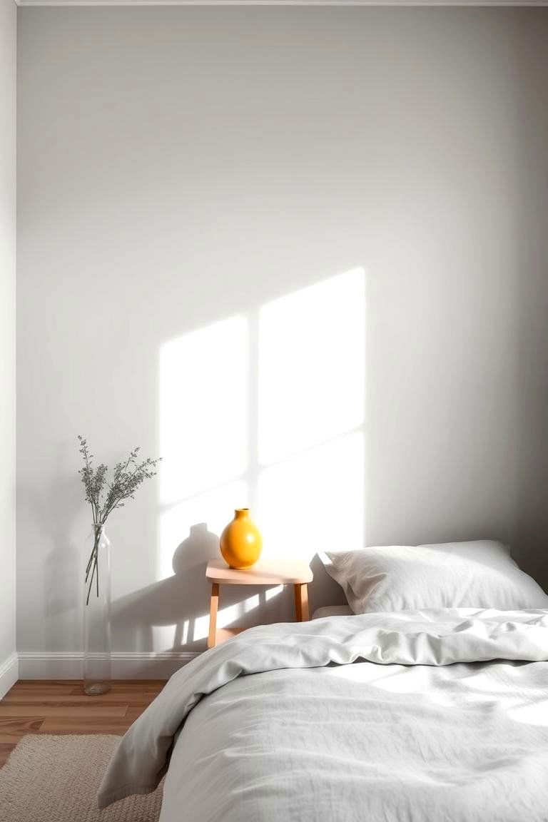 A Minimalist Approach with Subtle Yellow Touches - 24 Yellow and Grey Bedroom Ideas