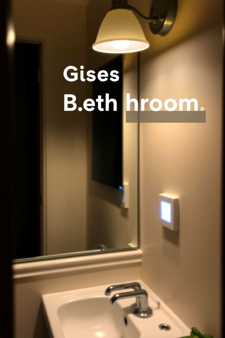 A Night Light for Convenience - 24 Guest Bathroom Ideas
