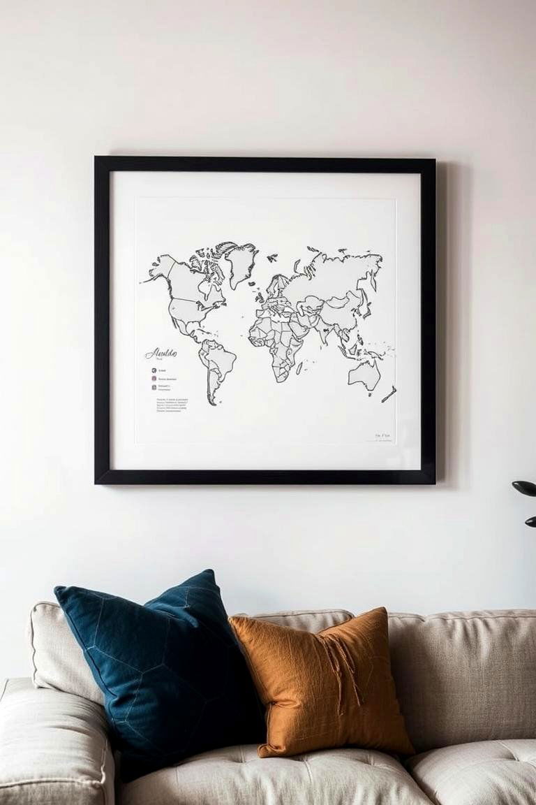 A Personalized Map - 24 First Wedding Anniversary Gift Ideas