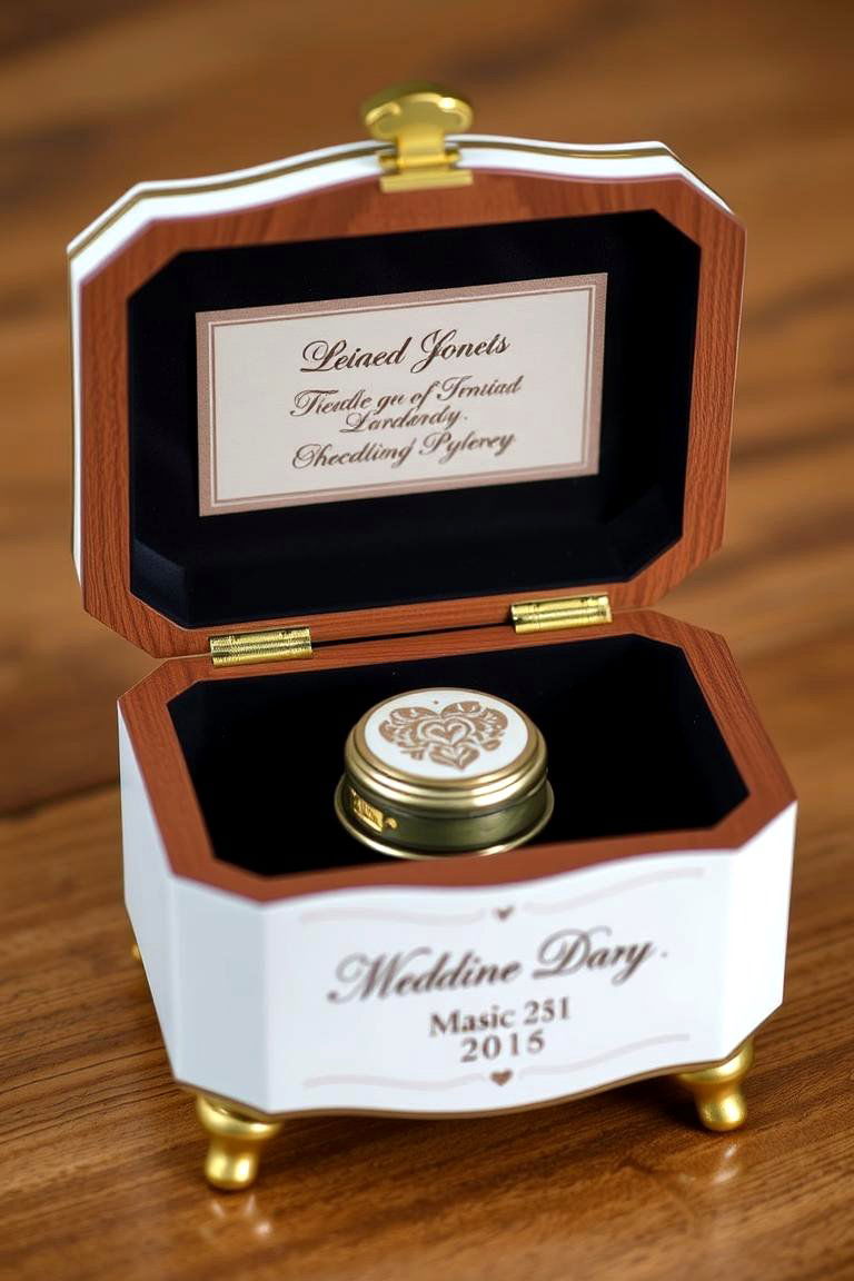 A Personalized Music Box - 24 First Wedding Anniversary Gift Ideas