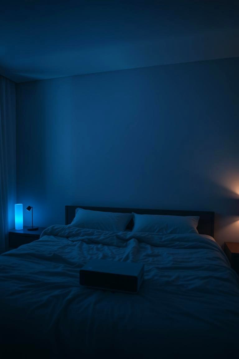 A Projector for Movie Nights in Bed - 24 romantic bedroom ideas