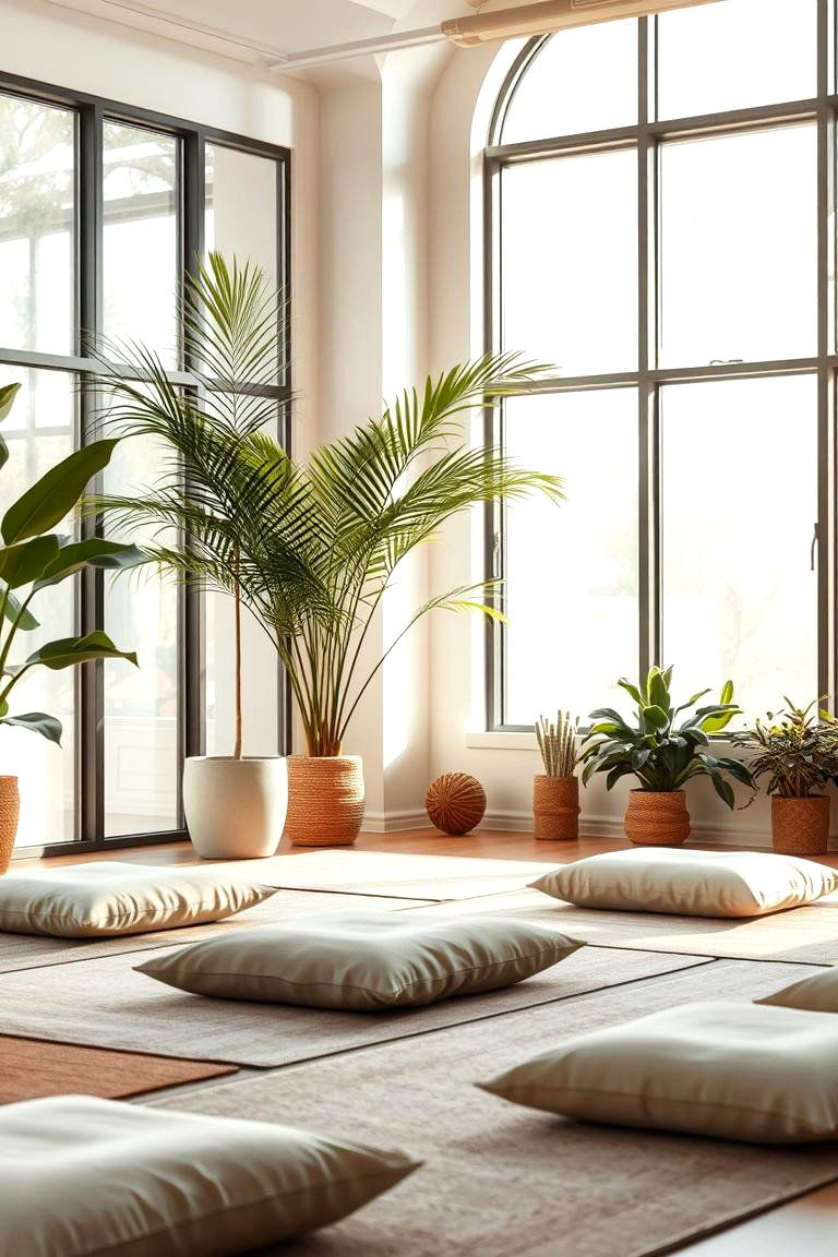 A Relaxing Meditation Area - 24 Small Sunroom Ideas