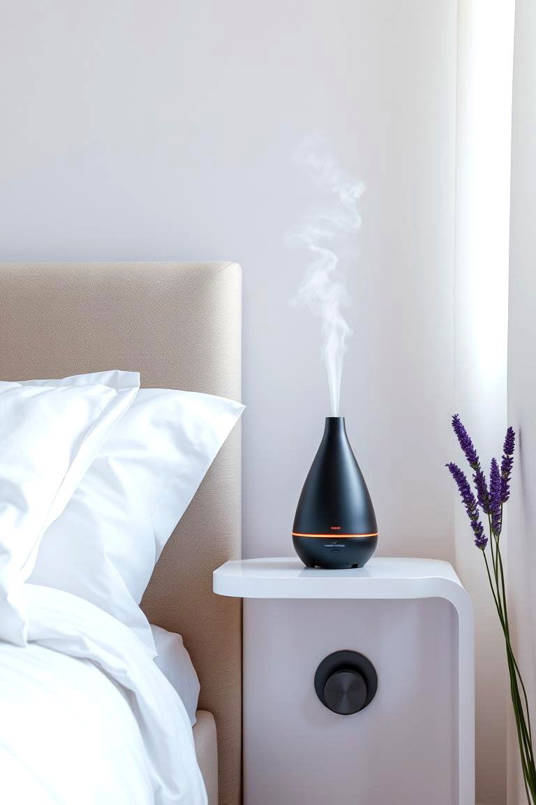 A Scent Diffuser for Continuous Aromatherapy - 24 romantic bedroom ideas