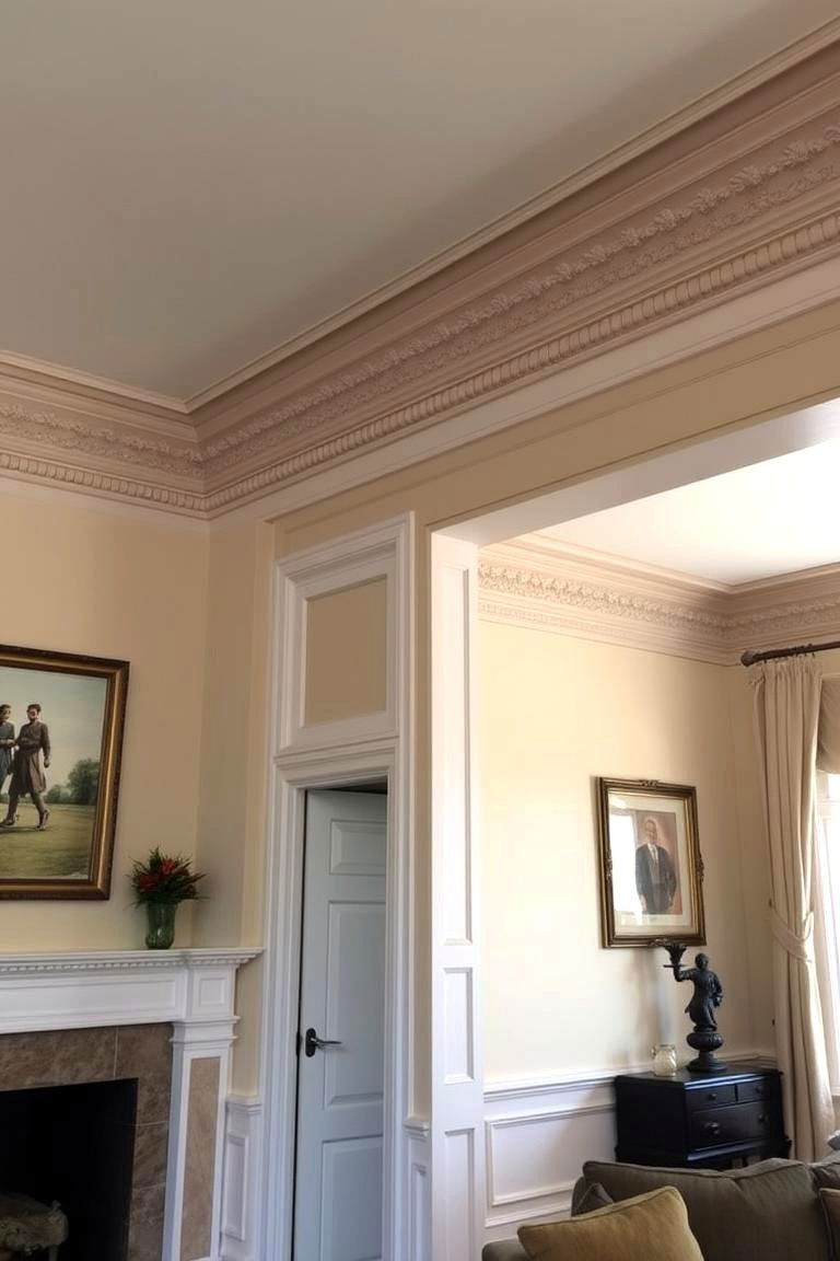 A Section of Decorative Molding - 24 Hidden Door Ideas