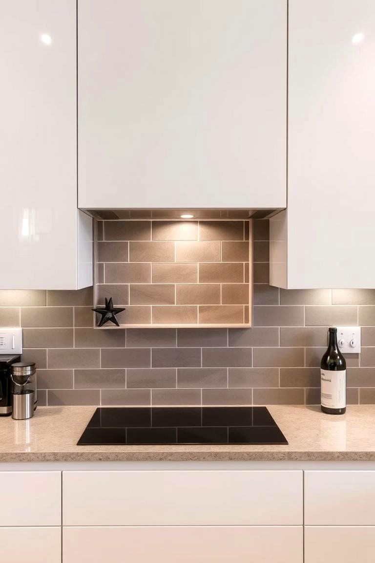 A Section of Kitchen Backsplash - 24 Hidden Door Ideas