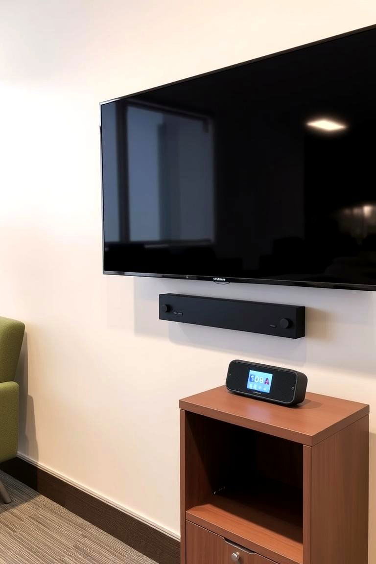 A Smart Entertainment System - 24 Office Guest Room Ideas