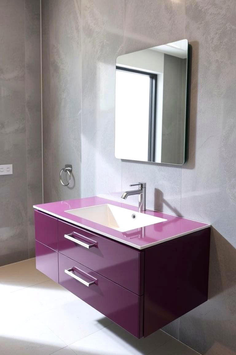 A Statement Purple Vanity The Bold Centerpiece - 24 Purple Bathroom Ideas