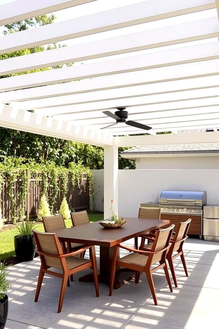 A Stylish Outdoor Pergola - 24 Mid-century Modern Patio Ideas