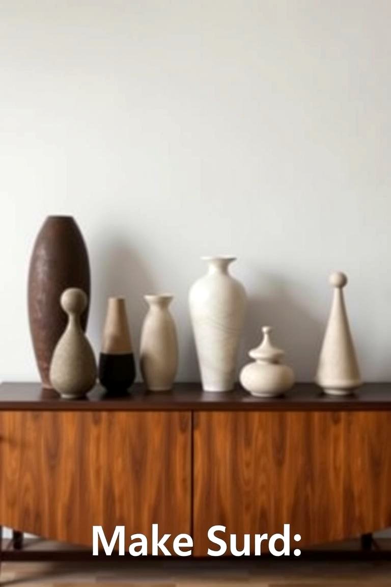 A Symphony of Sculptural Accents - 24 Sideboard Decor Ideas