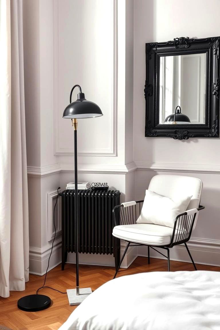 A Touch of Black Accents - 24 Paris-themed Bedroom Ideas