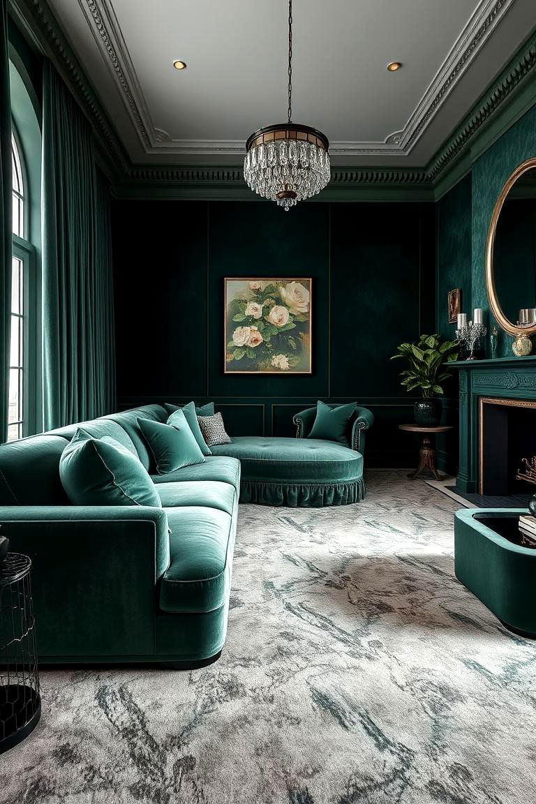 A Touch of Luxe with Velvet Textures - 24 Modern Living Room Ideas