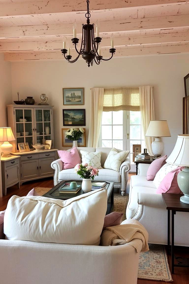 A Touch of Shabby Chic - 24 French Country Living Room Ideas