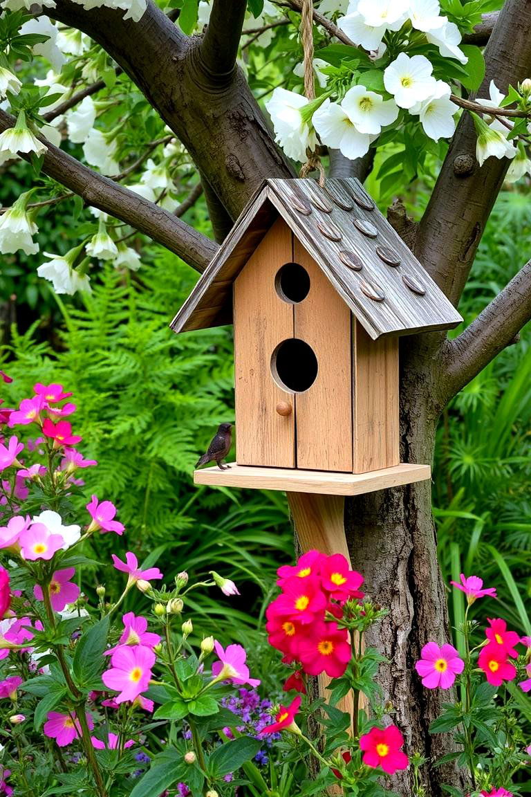 A Vintage Birdhouse Garden - 24 Cottage Garden Ideas