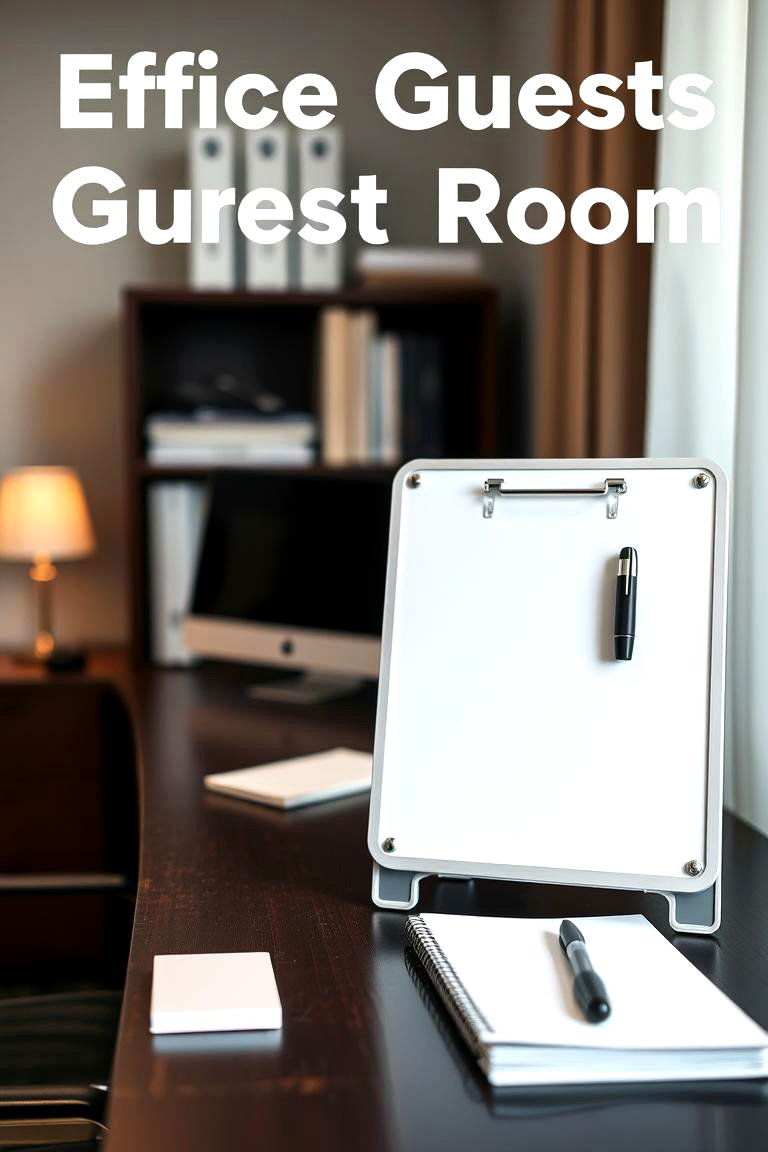 A Whiteboard or Notepad for Quick Notes - 24 Office Guest Room Ideas