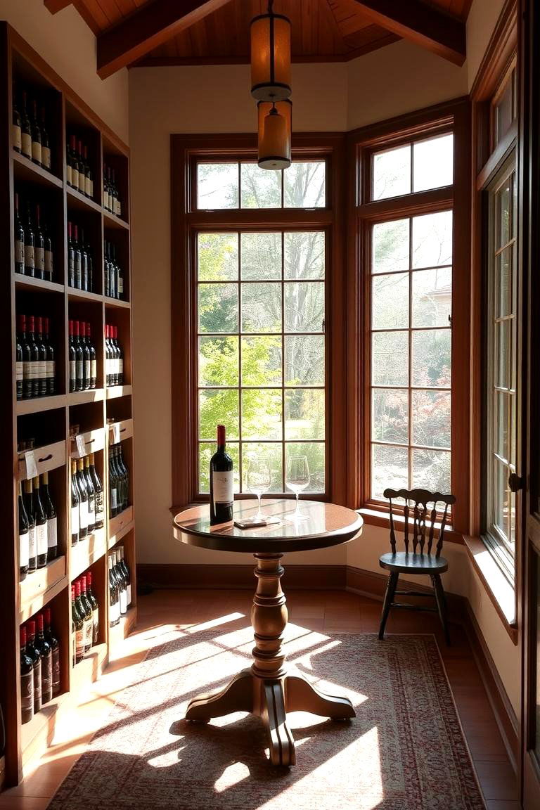 A Wine Tasting Area - 24 Small Sunroom Ideas
